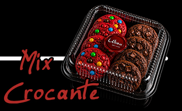 Caja de regalo personalizada con galletas gourmet y logo para empresas